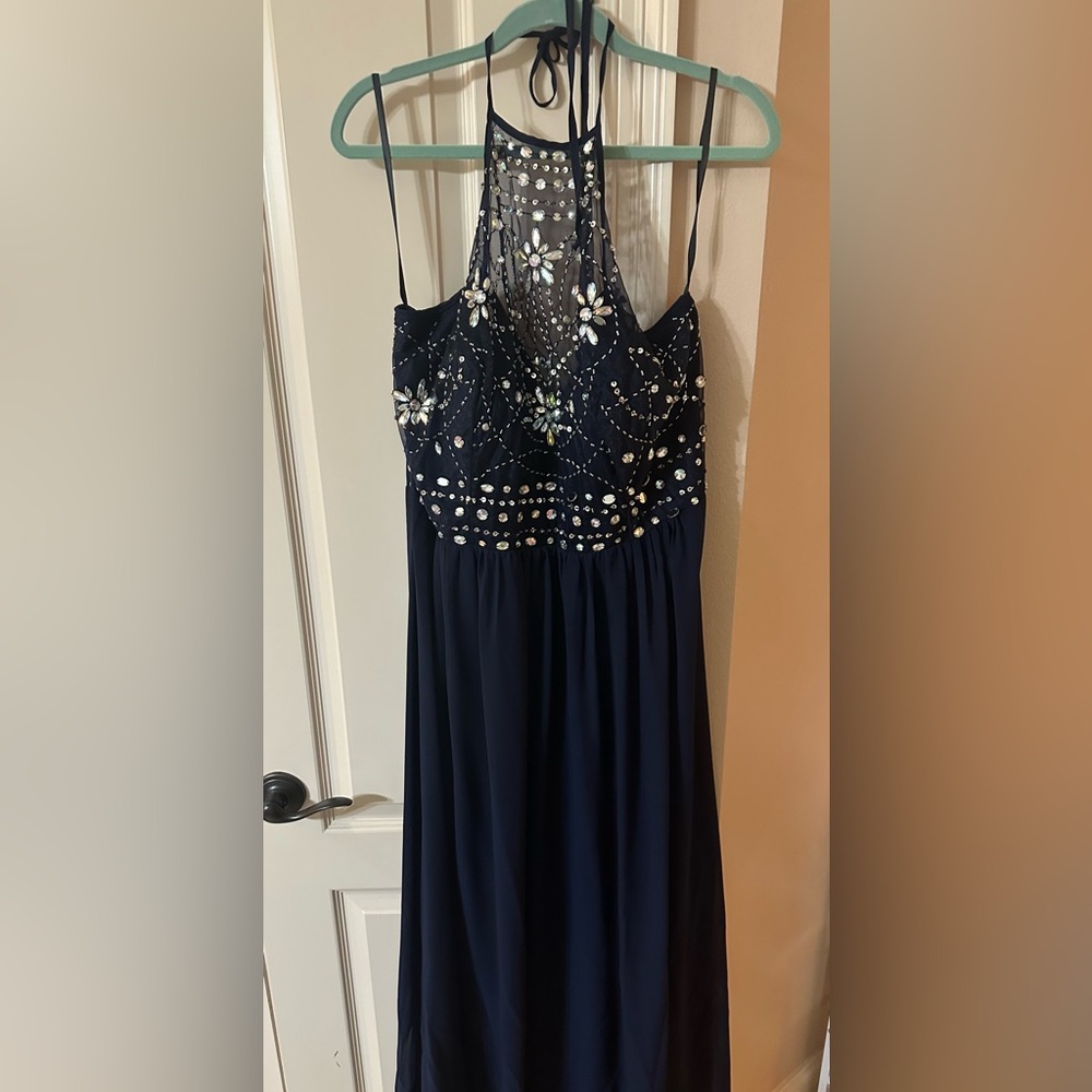 B Darlin Navy Ball Gown